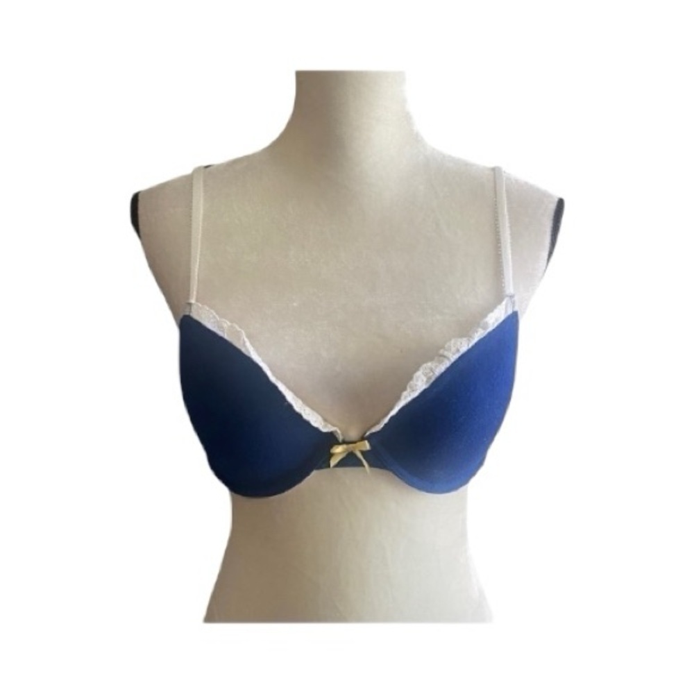 XHILARATION-BLUE & YELLOW BRA-36B